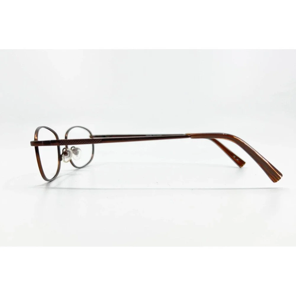 Modern Dictator Eyeglasses Men Brown Titanium Oval Frame 53-17-140